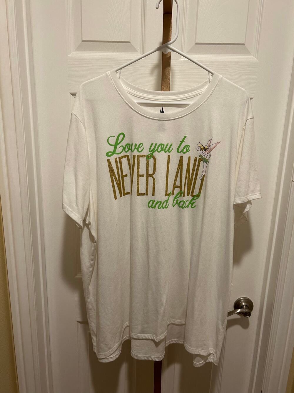 Disney Parks “Love You to Neverland and Back” Tinkerbell White T-Shirt, 3X